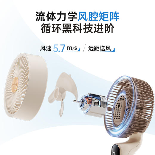 钻石X8循环扇蜜合白机械八字摇头FX-L36 商品图2
