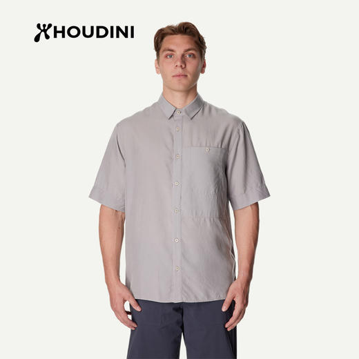 HOUDINI胡丁尼Tree Shortsleeve树男户外凉感莱赛尔天丝衬衫短袖 860051 商品图7