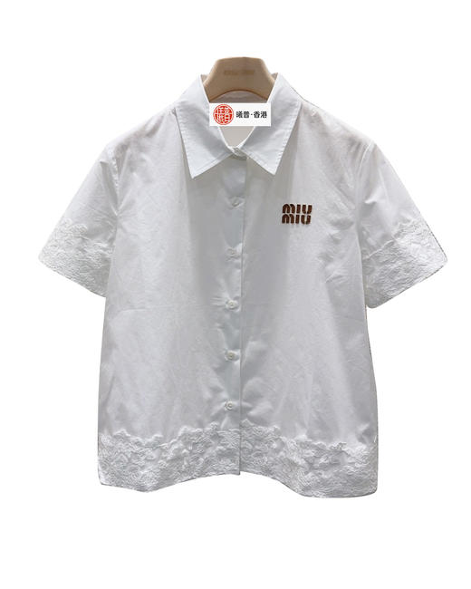 女款蕾丝边短袖衬衫ba017 商品图0