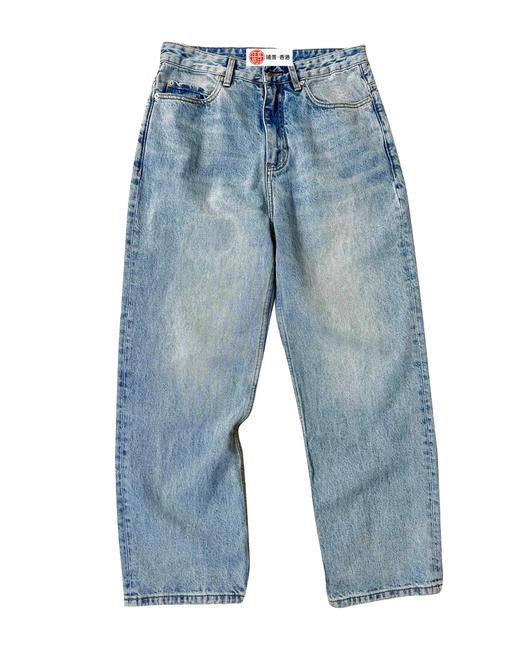 男款破损洗水牛仔裤长裤la005 商品图0