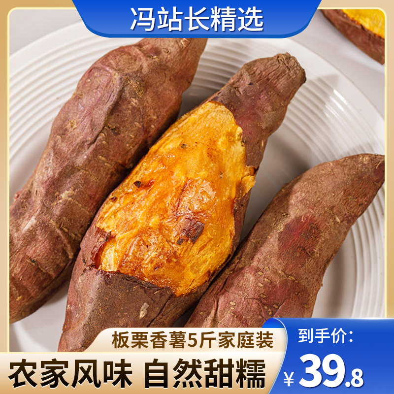 板栗香薯5斤家庭装 粉糯香甜 内芯细腻无筋 皮薄肉厚 轻松去皮 肉质细腻 食用方便