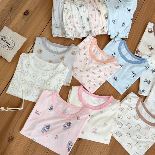 【29.9元/套】新晟儿童50g优可丝七分袖家居服套装男童套装女童花边夏季 商品图1