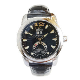 【全新】TITONI 梅花94888 S-ST-296天文台认证自动机械机芯大日历、动力储备显示39MM（男款）Master Series 大师系列精钢170426NJ40