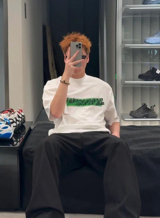 中性款破损印花短袖T恤ba004 商品图3