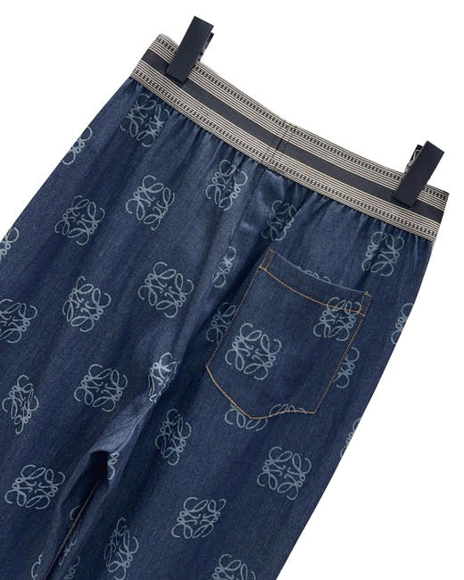 女款薄款弹力腰提花牛仔长裤la014 商品图2