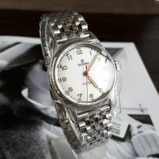 【全新】TITONI 梅花83019 S-639自动机械机芯39MM（男款）Heritage传承系列精钢180426NJ60 商品图3