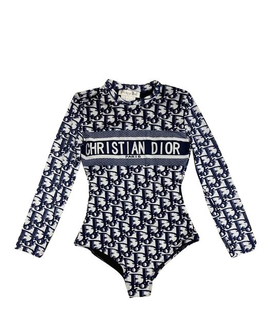 女款提花连体长䄂泳衣la010 商品图0