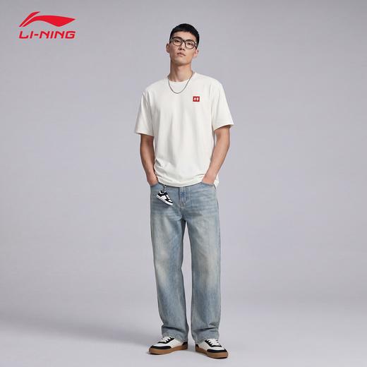 李宁运动短袖男子2026夏季新款休闲小LOGO透气舒适文化衫AHSWG35 DS 商品图3