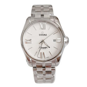 【全新】TITONI 梅花83908 S-619自动机械机芯日期显示40MM（男款）Airmaster空中霸王系列精钢170426NJ128
