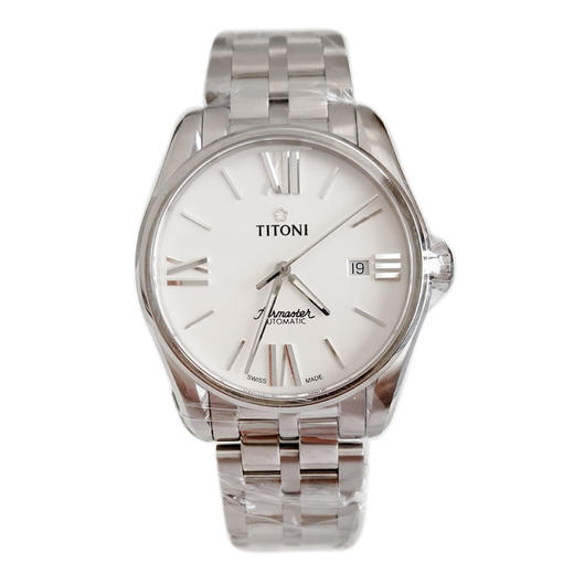 【全新】TITONI 梅花83908 S-619自动机械机芯日期显示40MM（男款）Airmaster空中霸王系列精钢170426NJ128 商品图0