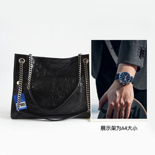 【95新】YSL圣罗兰577999黑银niki Shopping tote托特购物袋单肩包女士210426NJS04 商品图9