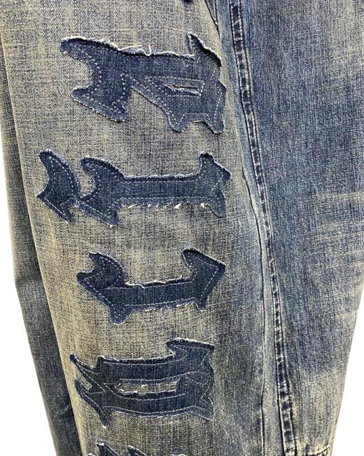 男款刺绣水洗牛仔裤长裤la004 商品图2