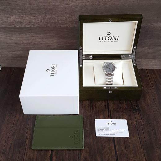 【99新】TITONI 梅花83743 S-667自动机械机芯日期显示39MM（男款）Airmaster空中霸王系列精钢170426NJ111 商品图1