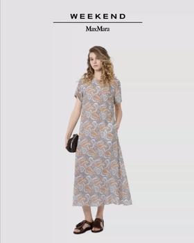 Weekend MaxMara 2026春夏新款女装印花真丝连衣裙5221046206吊牌价6600元