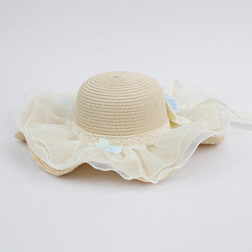 夏季法式甜美重工花朵草编帽草帽-纪念日百货门店同款171344182 商品图3