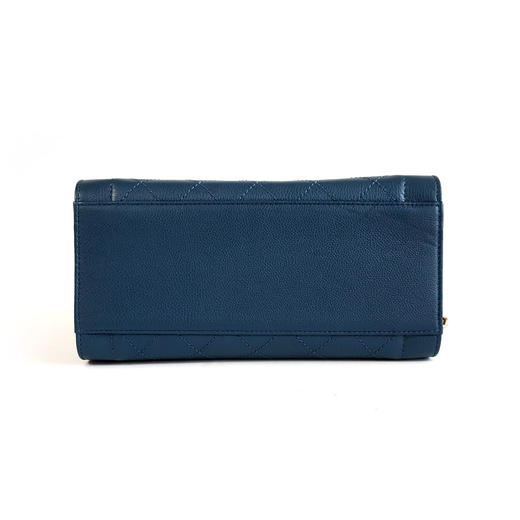 【95新】CHANEL香奈儿A93704 Y61154 3B115蓝色牛皮菱格纹手提单肩包女士190426TJ07 商品图5