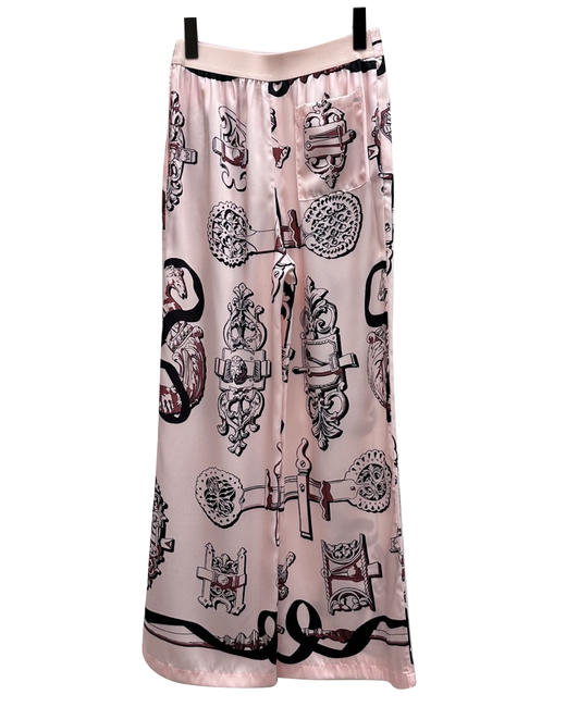 女款丝质印花直筒长裤 可配套装fe 商品图1