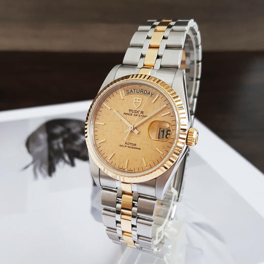 【95新】TUDOR帝舵M76213-0016自动机械日期显示、星期显示36MM（男款）王子与公主系列  精钢（18k黄金表圈）080426TJ14 商品图1