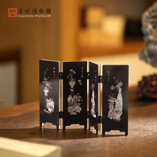 苏州博物馆 蝶舞花间/博古清供屏风摆件冰箱贴 商品图1