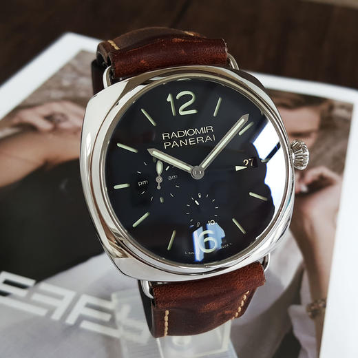 【95新】PANERAI沛纳海PAM00323自动机械日期显示、双时区显示、动力储备显示47MM（男款）镭得米尔系列 精钢160426NJS61 商品图2