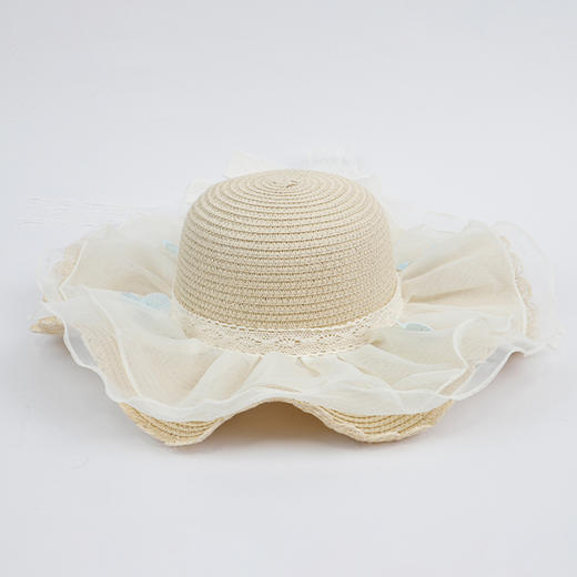 夏季法式甜美重工花朵草编帽草帽-纪念日百货门店同款171344182 商品图1