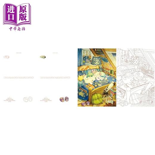 【中商原版】熊之国的可爱熊涂色明信片书 填色书 ちっぷ 日文原版日韩 くま国のくま塗り絵POSTCARD BOOK 大人の塗り絵シリーズ 商品图4
