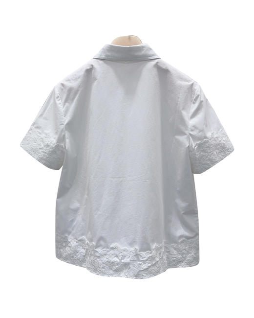女款蕾丝边短袖衬衫ba017 商品图1