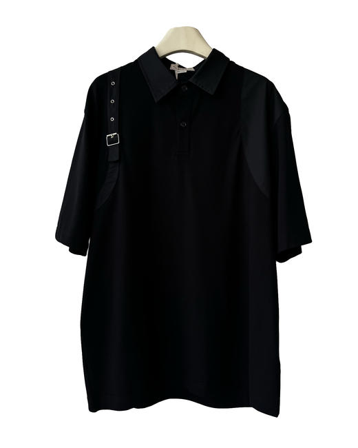 男款珠地枪带扣短袖polo衫he 商品图0