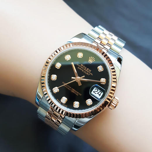 【95新】ROLEX劳力士178271-0017天文台认证自动机械机芯日期显示31MM（女款）女装日志系列蚝式钢（18k玫瑰金表圈）  110426NJT12 商品图8