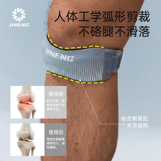 积能髌骨带透气护膝带 男女运动跑步护膝减震加压护髌骨护具 商品图3