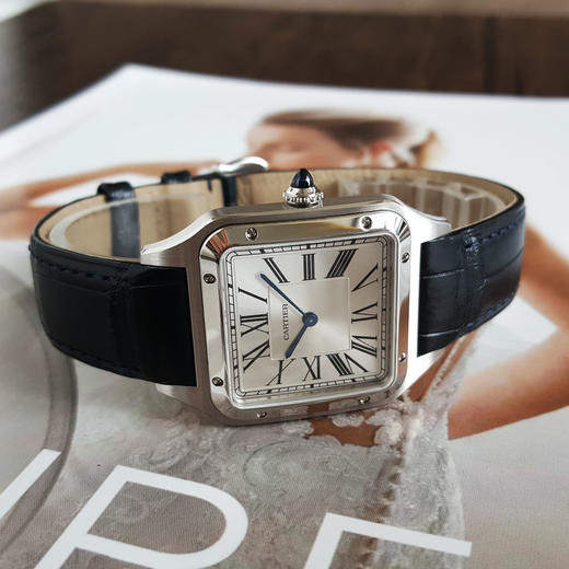 【95新】CARTIER卡地亚WSSA0022石英31*43MM（中性款）山度士系列  精钢160426AK59 商品图4