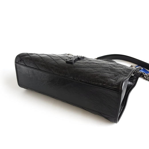 【95新】YSL圣罗兰577999黑银niki Shopping tote托特购物袋单肩包女士210426NJS04 商品图6