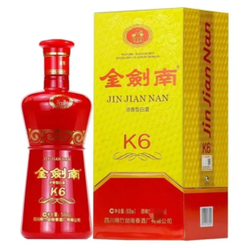 2021年，20年金剑南K6，46度浓香型白酒，原箱原码不怕查，整箱500ml*6瓶，优势现货。  日期随机发货