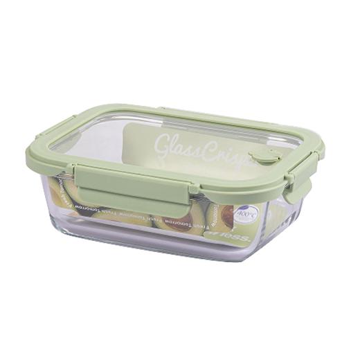 普业1.1L玻璃盖长方形玻璃保鲜盒PY-2043 商品图0