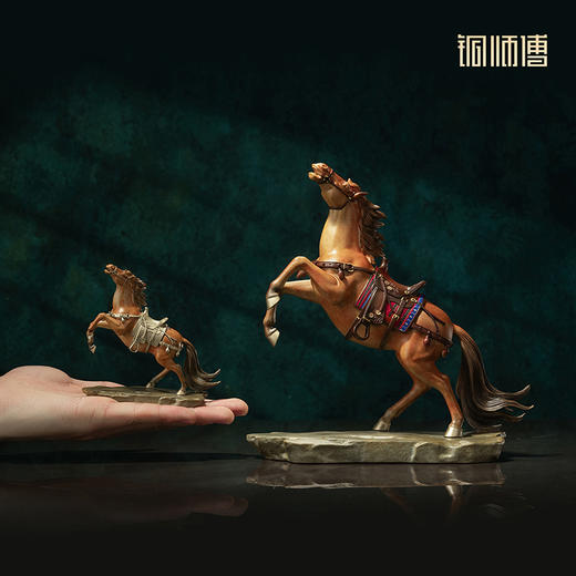 铜师傅《一马当先》客厅创意铜马摆件 办公室开业乔迁礼物 商品图5