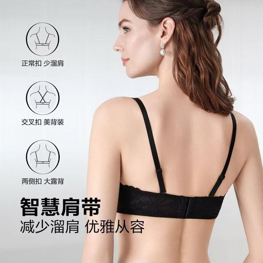 【内衣店庆提前购】【一口价】3楼安莉芳蕾丝抹胸无钢圈自然聚拢中厚杯文胸EBW1203吊牌价569元现价199元 商品图4