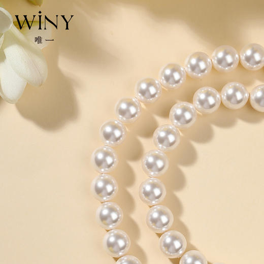 WINYS925 银清辉珠串项链 施华洛世奇仿珍珠简约气质女款饰品 商品图2