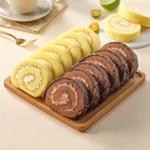 麦德龙 巧克力榛果海盐瑞士卷蛋糕 12片装 商品图1