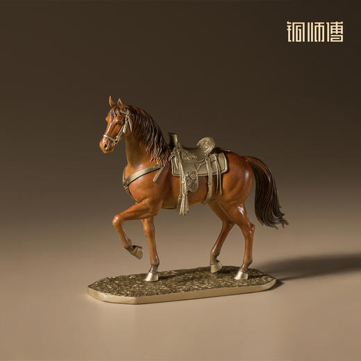 铜师傅《鞍上长风》客厅办公室铜马摆件 家居装饰开业新年礼物 商品图1