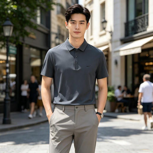 ¹鸿星尔克男士POLO衫 舒爽透气 翻领T恤 E-CS9911CF01-CR MM-SY 商品图2