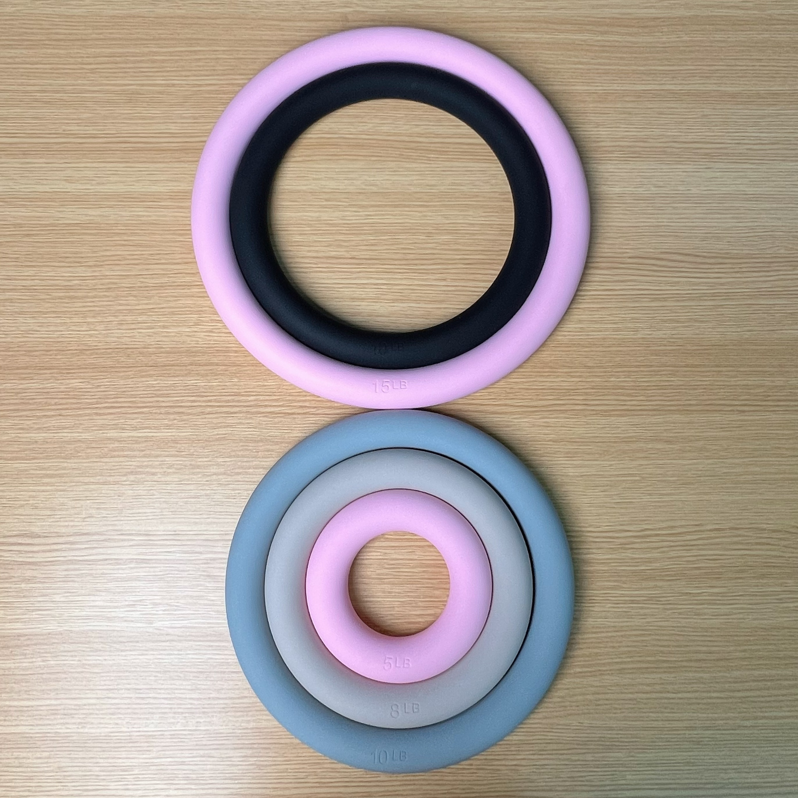 【邮费单独收取】光面款瑜伽负重圆环健身负重环硅胶材料喷手感油5磅 10磅（需要排单，急单慎拍）