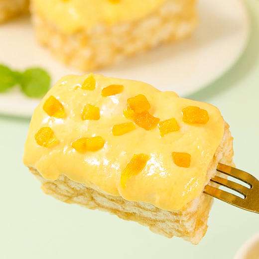 【用料超足❗解馋抗饿】榴芒奶盖沙琪玛500g/40枚榴莲+芒果双拼休闲零食品糕点心。xb 商品图4