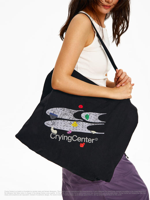 CryingCenter  攀岩馆logo可斜挎大容量帆布袋 哭喊中心 商品图2