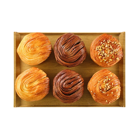 麦德龙 千层奶香手撕面包（果仁味+可可味+原味）6只/盒