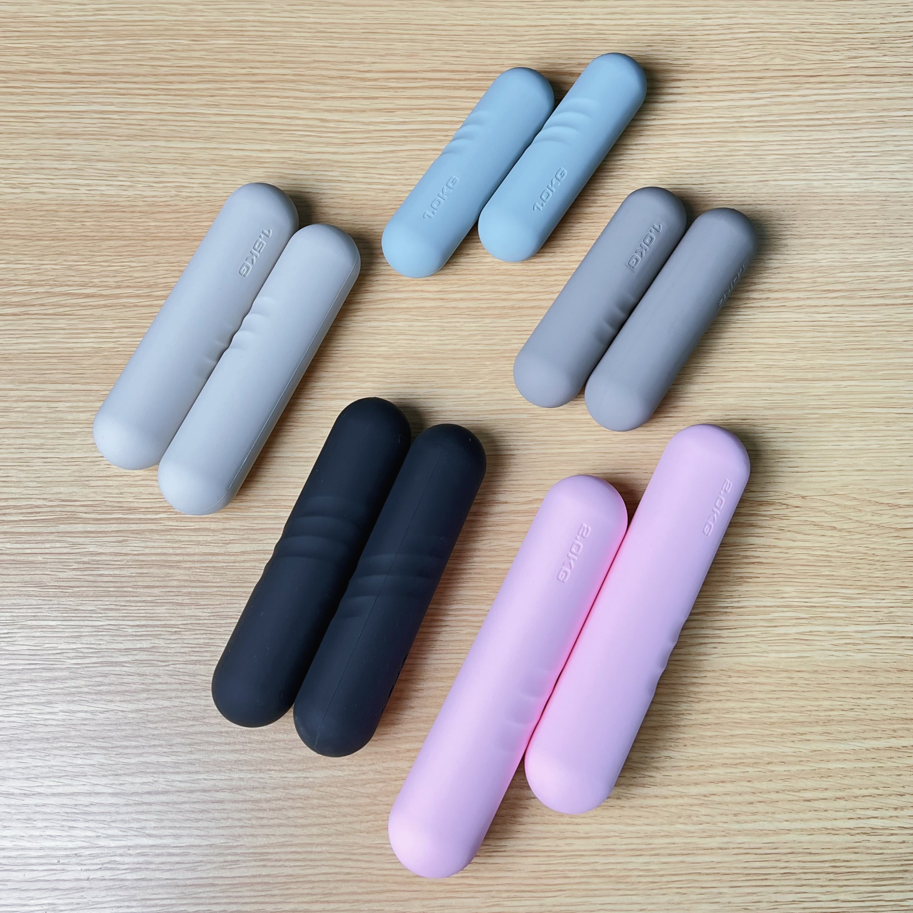 【邮费单独收取】手纹哑铃棒硅胶包边防滑手纹创瑜伽哑铃棒（需要排单，急单慎拍）