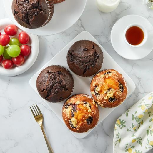 麦德龙 麦臻选 玛芬双拼（蓝莓+巧克力）6个 900g 商品图2