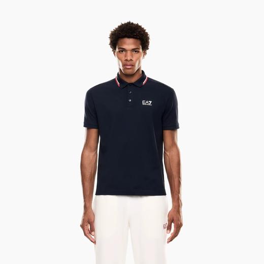 撞色边Polo衫，直接出口。翻领设计胸口字母印花短袖poloE042558 商品图7