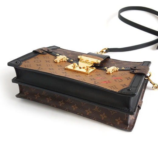 【95新】LV路易威登M43596老花拼色trunk clutch 软盒子单肩斜挎包女士190426TJ06 商品图7