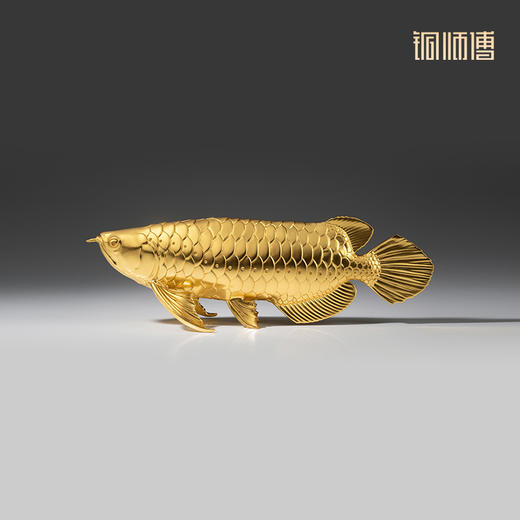 铜师傅 铜摆件《金龙鱼》客厅桌面玄关柜办公桌中式家居装饰品 商品图3