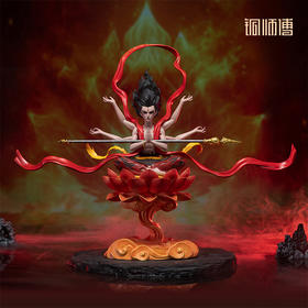 铜师傅《哪吒之魔童闹海》火莲六臂哪吒  潮玩铜摆件周边